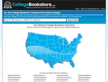 Tablet Screenshot of collegebookstore.com